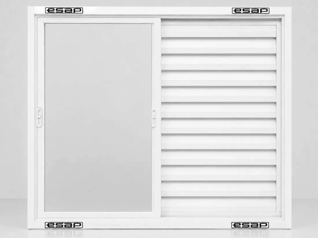 Janela 3 Folhas Veneziana — Branco